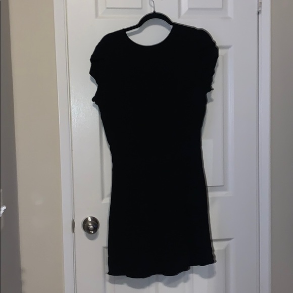 Black LOFT Wrap Front Romper - Picture 5 of 8